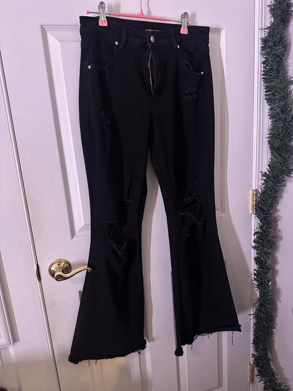 Almost Famous Black Denim Jeans with Silver Button